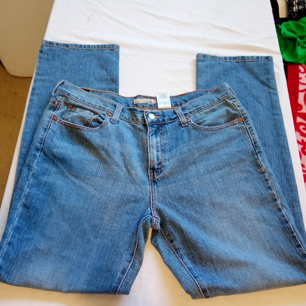 Levis Vintage Strauss Women's Straight leg Denim jeans 505 blue 12 M - Picture 1 of 7